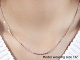 14k White Gold Lumina Pendant Chain 1.0mm thumbnail 5