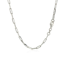 Load image into Gallery viewer, 14K White Gold Paperclip Chain (2.5mm)