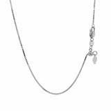 14k White Gold Adjustable Box Chain 0.85mm thumbnail 2