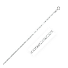 Load image into Gallery viewer, 14k White Gold Solid Figaro Chain 1.9mm