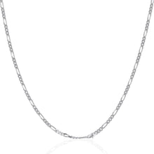 Load image into Gallery viewer, 14k White Gold Solid Figaro Chain 1.9mm