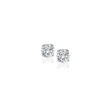 Load image into Gallery viewer, 14k White Gold Diamond Four Prong Stud Earrings (1/4 cttw)