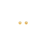 14k Yellow Gold Polished Round Stud Earrings thumbnail 1