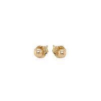 14k Yellow Gold Polished Round Stud Earrings