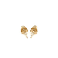 14k Yellow Gold Polished Round Stud Earrings