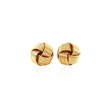 Load image into Gallery viewer, 14k Yellow Gold Interlaced Love Knot Stud Earrings