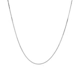14k White Gold Classic Box Chain 0.6mm thumbnail 3