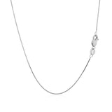 14k White Gold Classic Box Chain 0.6mm thumbnail 4