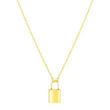 Load image into Gallery viewer, 14k Yellow Gold Padlock Necklace