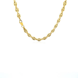 4.7mm 14k Yellow Gold Puffed Mariner Link Chain