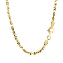 Load image into Gallery viewer, 2.75mm 14k Yellow Gold Solid Diamond Cut Rope Chain