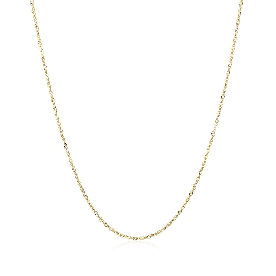 14k Yellow Gold Singapore Chain 0.8mm