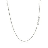 10k White Gold Cable Chain 1.1mm