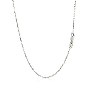 10k White Gold Cable Chain 1.1mm