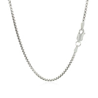 14k White Gold Round Box Chain 1.7mm