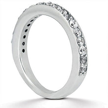 Load image into Gallery viewer, 14k White Gold Pave Diamond Wedding Ring Band Set 1/2 Around