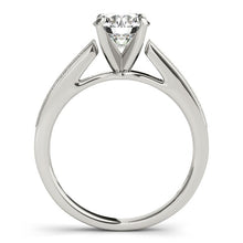 Load image into Gallery viewer, 14k White Gold Antique Style Graduagted Diamond Engagement Ring (1 1/8 cttw)