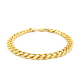 6.7mm 14k Yellow Gold Solid Miami Cuban Bracelet thumbnail 3