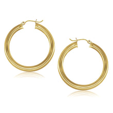 Load image into Gallery viewer, 14k Yellow Gold Polished Hoop Earrings (40 mm)