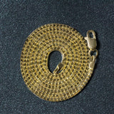 14k Yellow Gold Ice Chain 1.3mm thumbnail 6