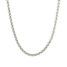 Load image into Gallery viewer, 2.3mm 10k White Gold Rolo Chain