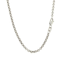 Load image into Gallery viewer, 2.3mm 10k White Gold Rolo Chain