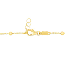 Load image into Gallery viewer, 14k Yellow Gold Childrens Bracelet with Beads and Enameled Heart