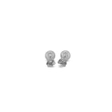 14k White Gold Classic Round Stud Earrings (6.0 mm) thumbnail 3