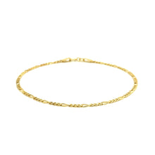 Load image into Gallery viewer, 14k Yellow Gold Figaro Anklet 1.5mm