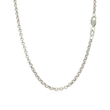 Load image into Gallery viewer, 2.3mm 14k White Gold Rolo Chain