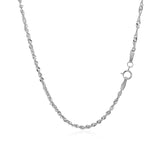 14k White Gold Singapore Chain 1.7mm thumbnail 4