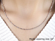 Load image into Gallery viewer, 14k White Gold Singapore Chain 1.7mm