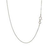 Sterling Silver Rhodium Plated Cable Chain 0.6mm thumbnail 3