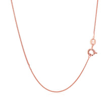 Load image into Gallery viewer, 14k Rose Gold Diamond Cut Round Wheat Chain 0.6mm
