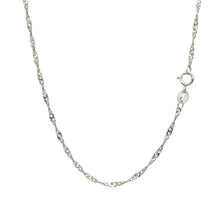 Load image into Gallery viewer, 10k White Gold Singapore Chain 1.5mm
