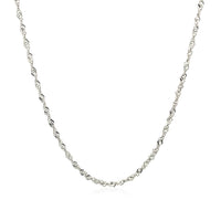 14k White Gold Singapore Chain 1.5mm