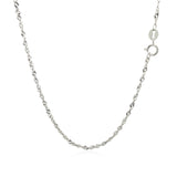 14k White Gold Singapore Chain 1.5mm thumbnail 4