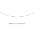 2.5mm 14k White Gold Pendant Chain with Textured Links