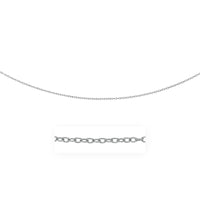 2.5mm 14k White Gold Pendant Chain with Textured Links