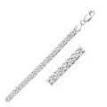 14K white gold Miami Cuban link bracelet with box clasp