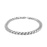 5.8mm 14k White Gold Solid Miami Cuban Bracelet thumbnail 2