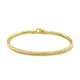 Fancy Weave Bangle in 14k Yellow Gold (3.0mm) thumbnail 3