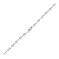 14K white gold bracelet with polished circle links