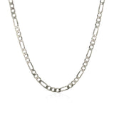 3.0mm 14k White Gold Solid Figaro Chain thumbnail 3