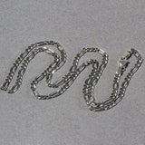 3.0mm 14k White Gold Solid Figaro Chain thumbnail 6
