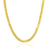 4.4mm 14k Yellow Gold Solid Miami Cuban Chain thumbnail 2