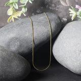 14k Yellow Gold Round Snake Chain 0.7mm thumbnail 5