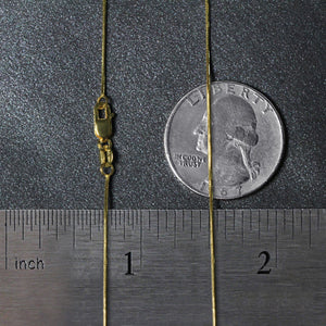 14k Yellow Gold Round Snake Chain 0.7mm