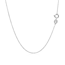 Load image into Gallery viewer, 14k White Gold Cable Link Chain 0.5mm