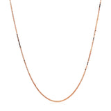 14k Rose Gold Adjustable Box Chain 0.7mm thumbnail 3